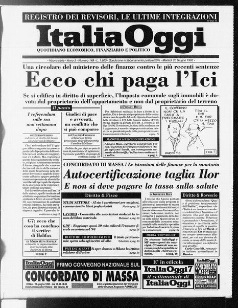 Italia oggi : quotidiano di economia finanza e politica